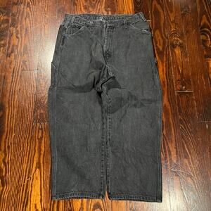 Dickies 32x25 Y2K Carpenter Jeans Black Relaxed